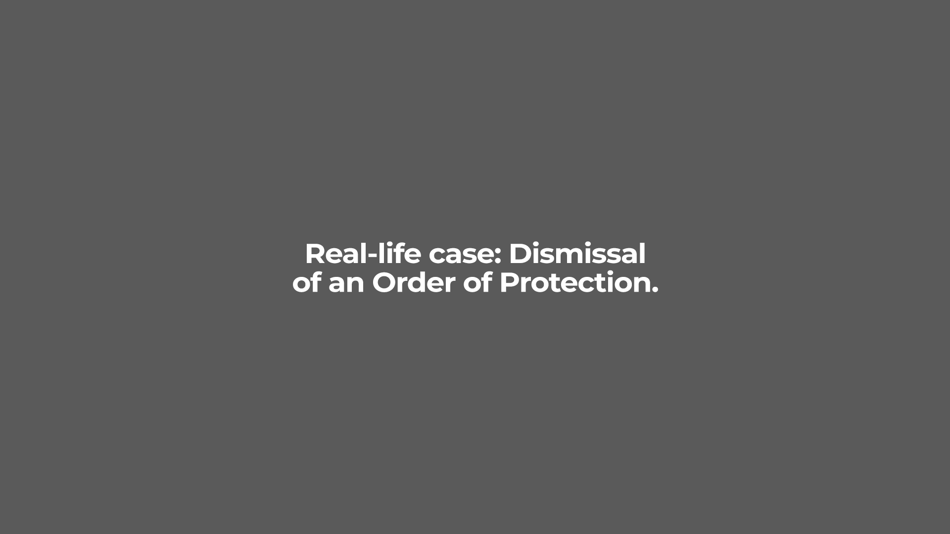 Order of Dismissal - Order Dismissal